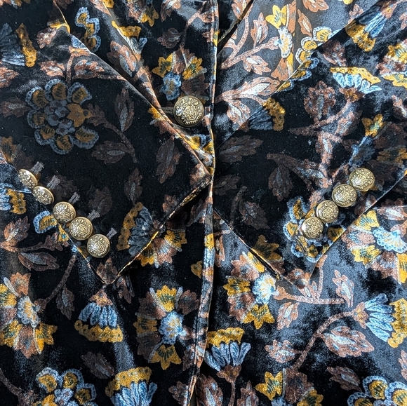 NWOT NEW Veronica Beard Long And Lean Velvet Floral Dickey Jacket Blazer Size 4 - Picture 10 of 15